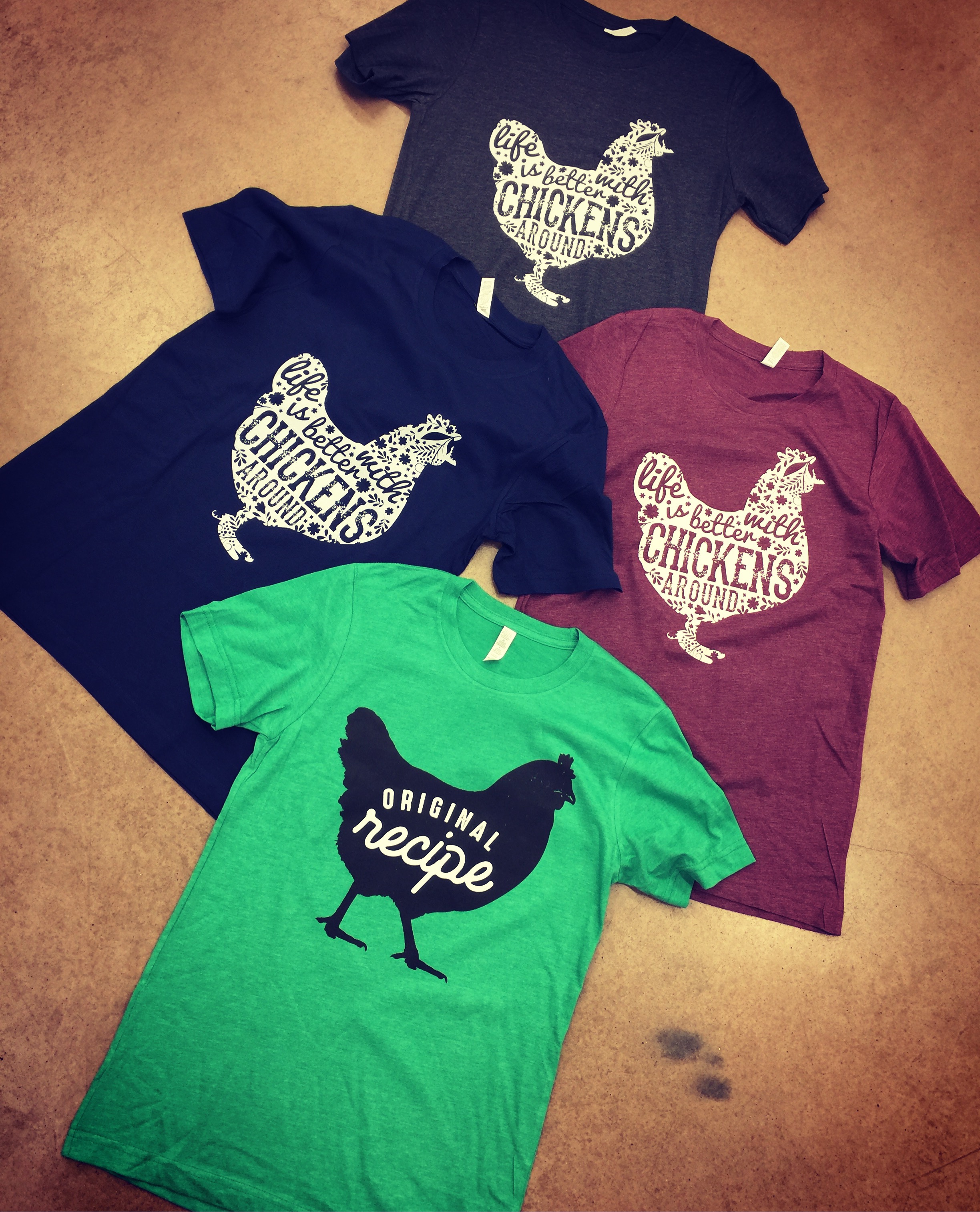 chicken in a shirt